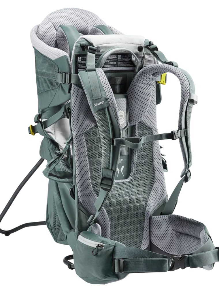 Mochila Porta Bebé Kid Comfort Active Teal + Techo  3