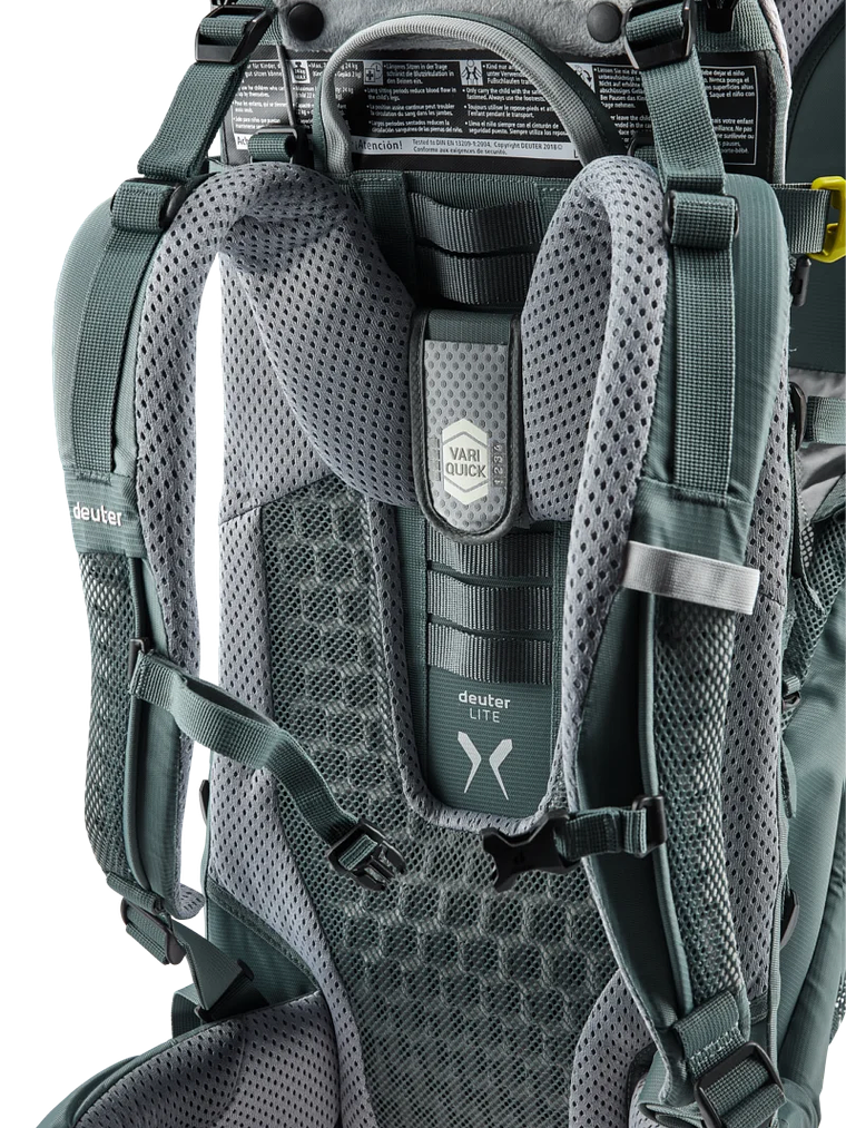 Mochila Porta Bebé Kid Comfort Active Teal + Techo  7