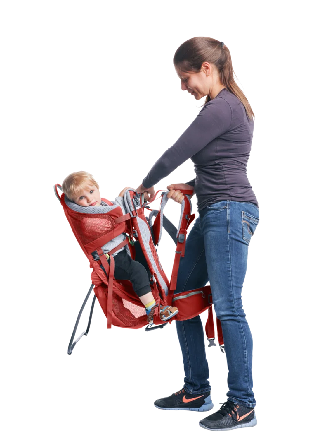 Mochila Porta Bebé Kid Comfort Active SL Currant + Techo 13