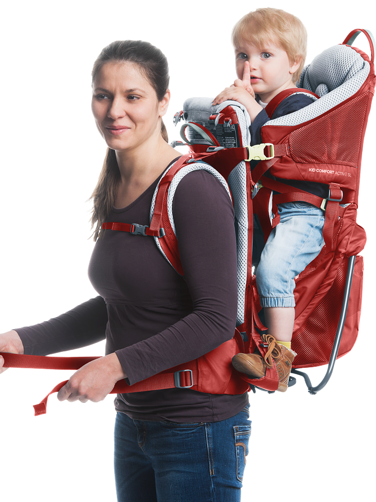 Mochila Porta Bebé Kid Comfort Active SL Currant + Techo 14