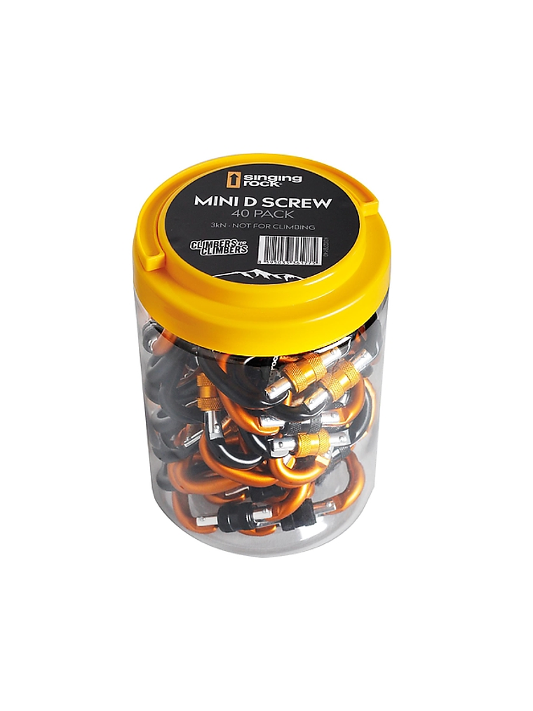 Pack 40 Mosquetones Mini D Screw Singin Rock 1