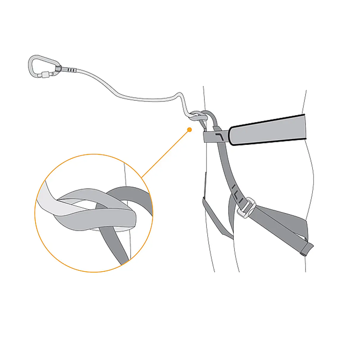 Sujetador Piolet  Bungee Single Singing Rock 4