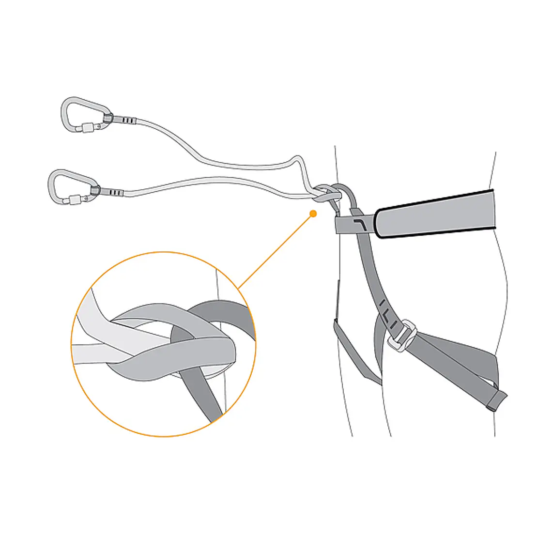 Asegurador Piolet Bungee Y Doble Singing Rock 4