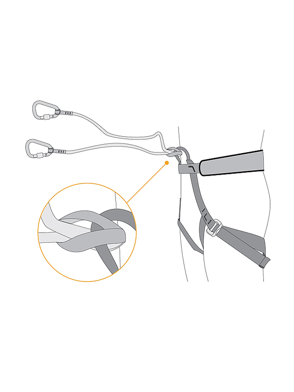 Asegurador Piolet Bungee Y Doble Singing Rock 4