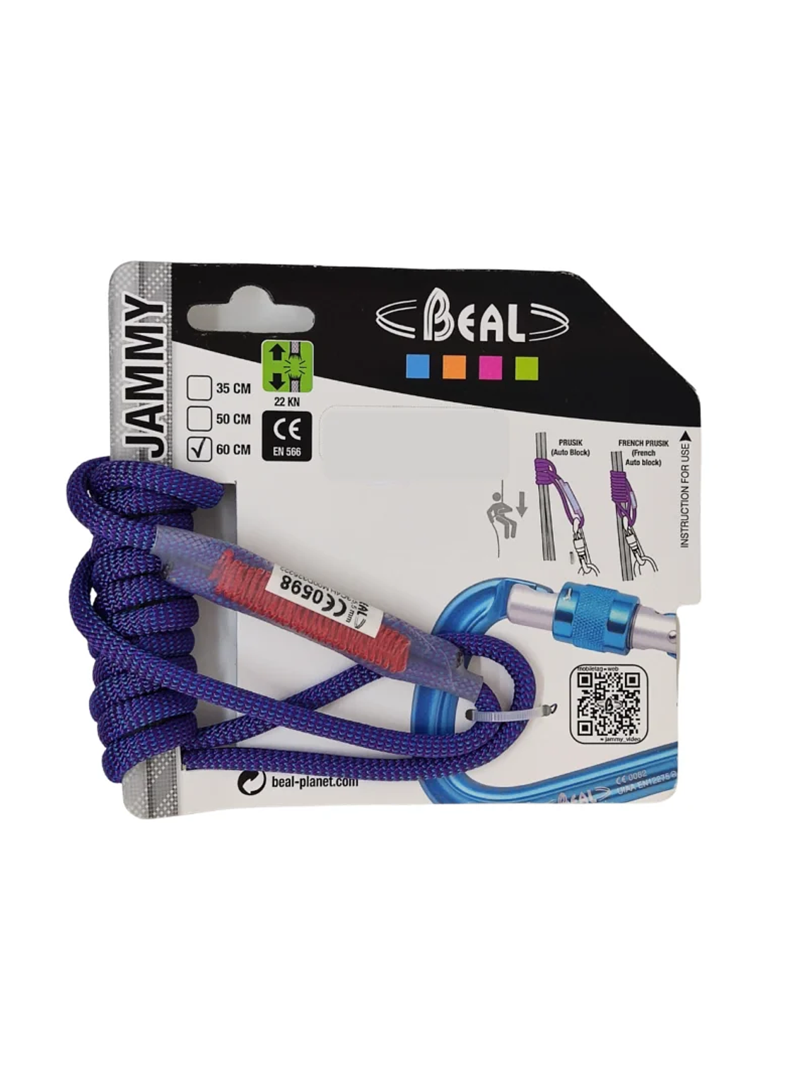 Anilla de Anclaje Cordino Jammy 5,5mm x 60cms 22kN  1