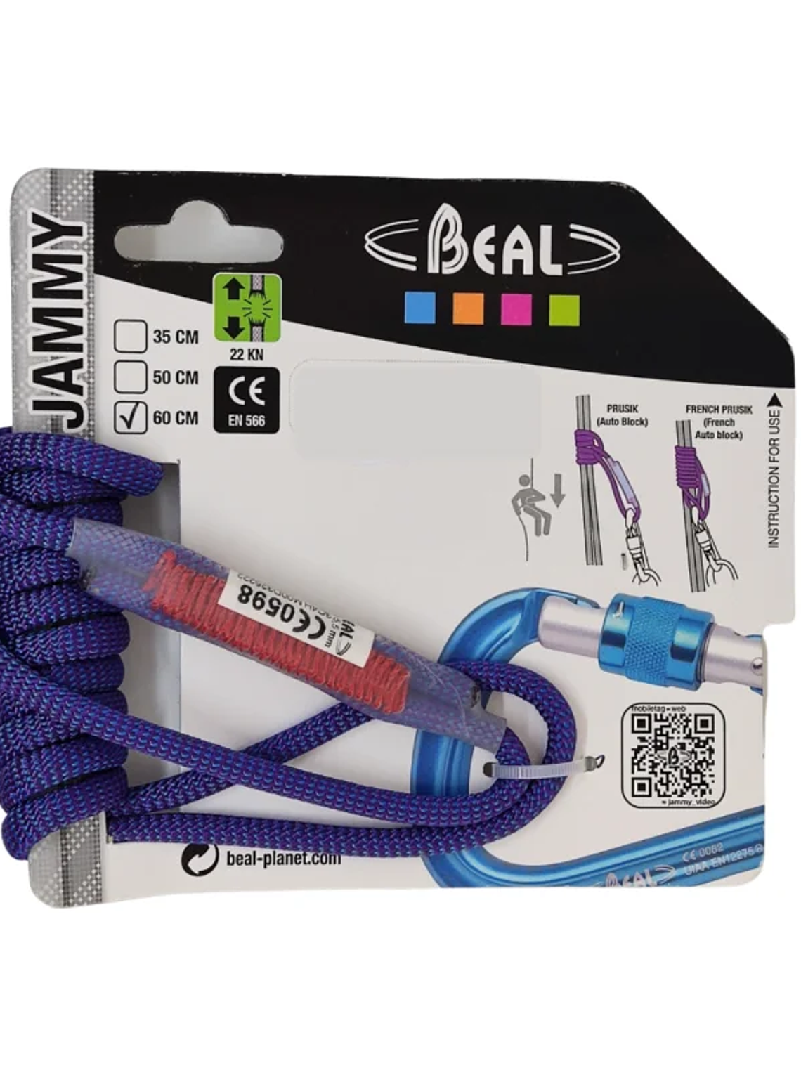 Anilla de Anclaje Cordino Jammy 5,5mm x 60cms 22kN  1