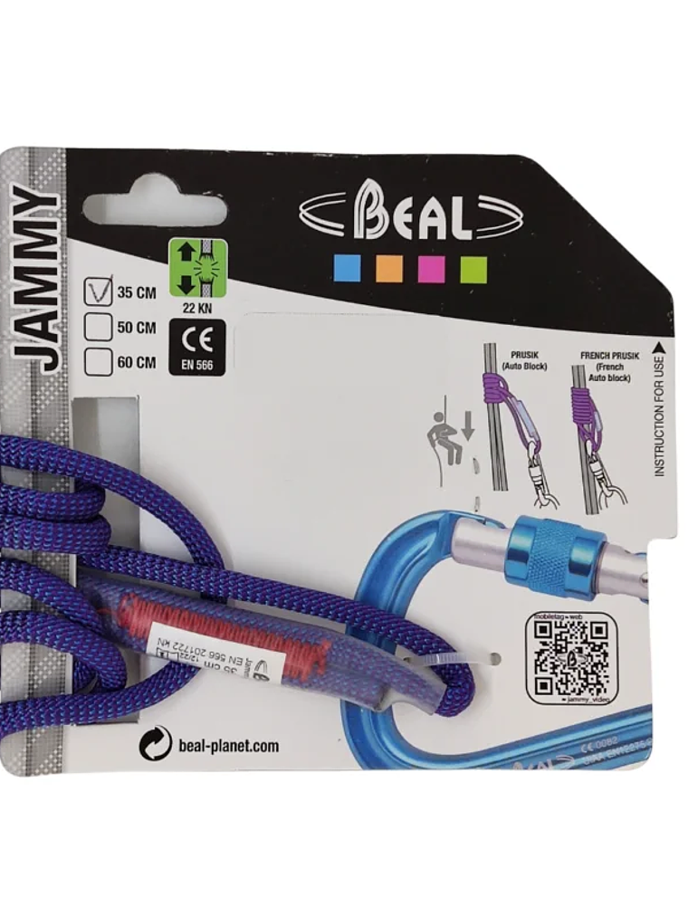 Anilla de Anclaje Cordino Jammy 5,5mm x 35cms 22kN 1