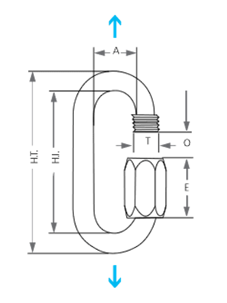 Maillon Acero Zincado Ovalado STANDARD 7mm 5,5kN 2