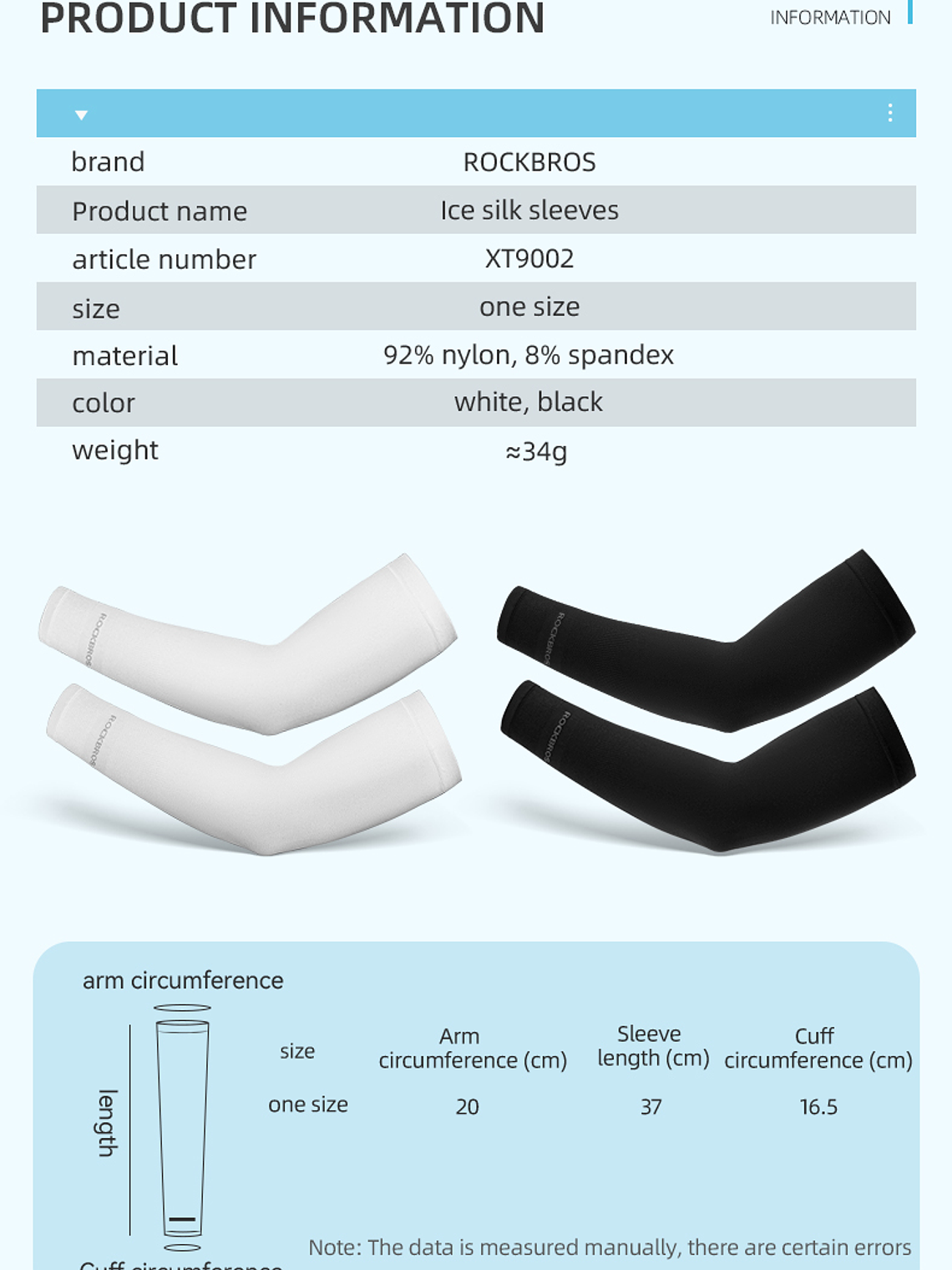 Mangas Protección UV Rockbros 3