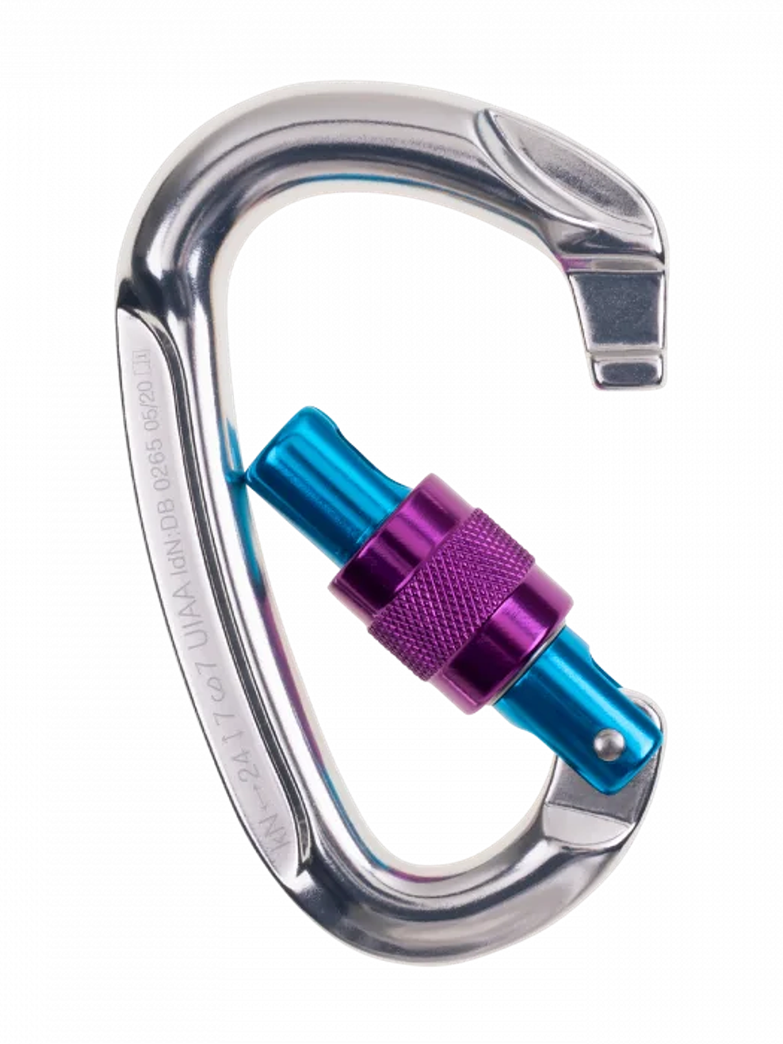 Mosquetón Aluminio Tipo H Rosca 24kN Be One Rosa  4