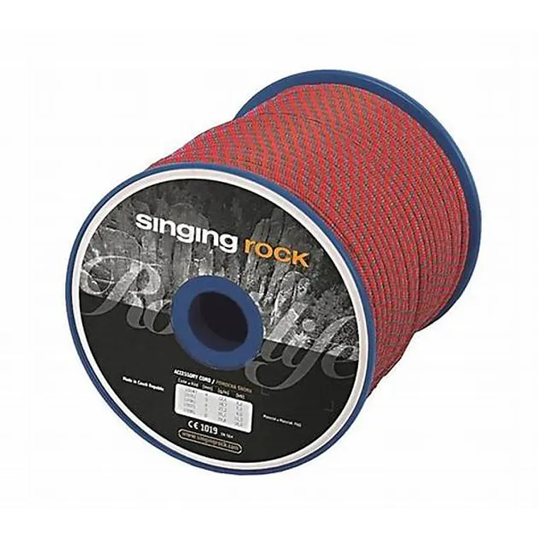 Cordín 7 mm Singing Rock Rojo/Gris por Metro – Poliamida 11,5 kN 1