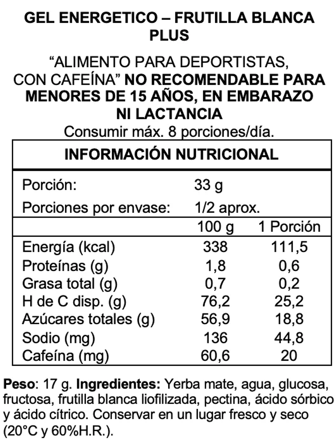 Gel Energizante Wildmate Plus Frutilla Blanca 2