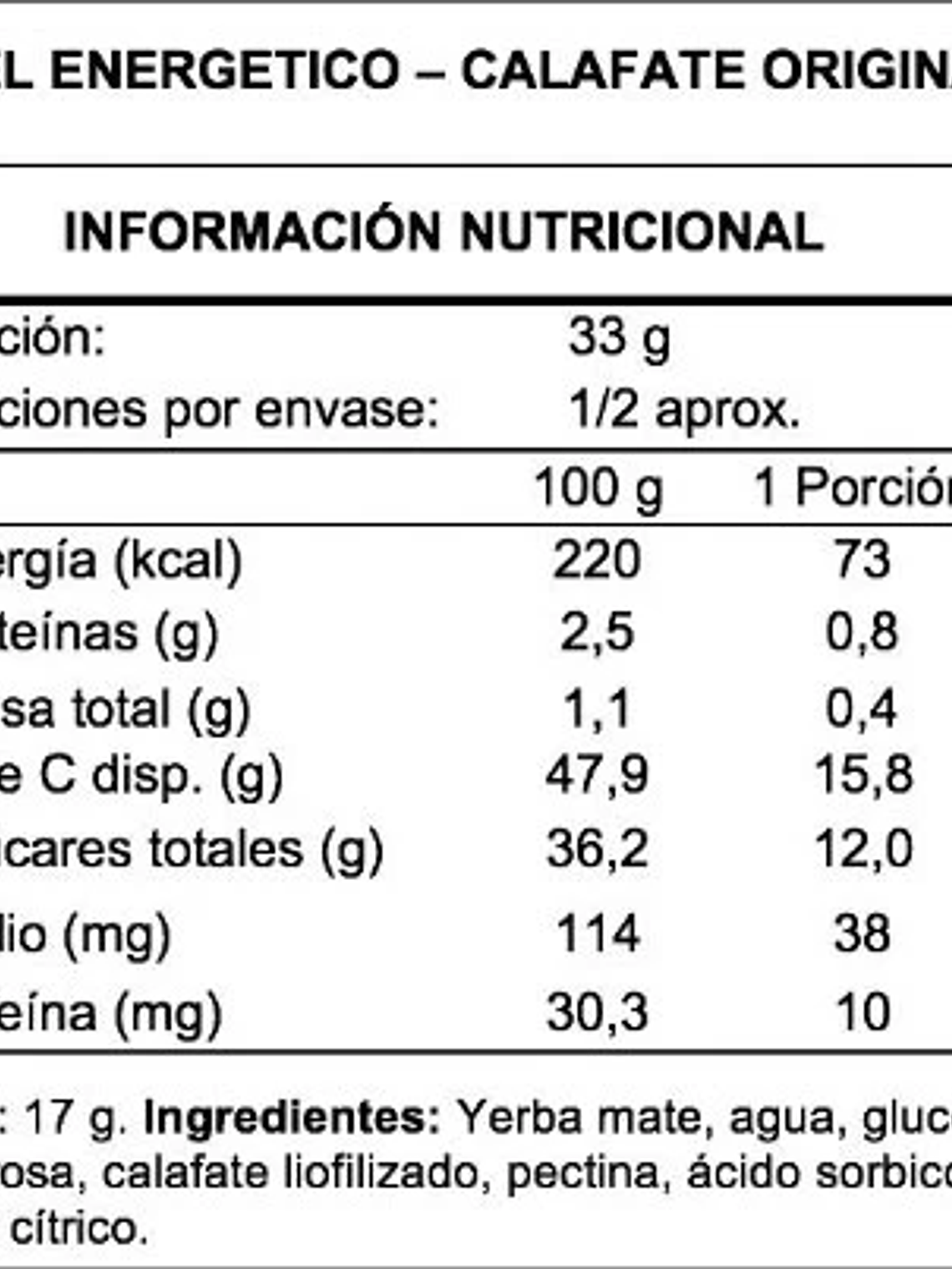 Gel Wildmate Original Calafate 3