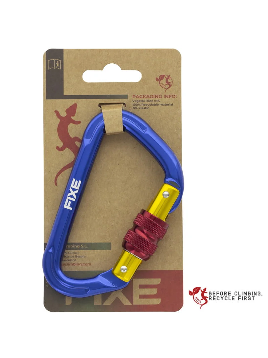 Mosquetón Aluminio Tipo D Rosca 23kN Rock-Fixe 4