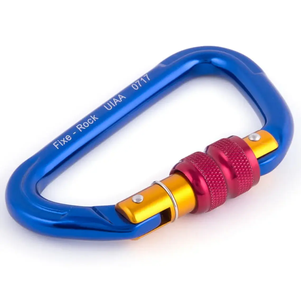 Mosquetón Aluminio Tipo D Rosca 23kN Rock-Fixe 2