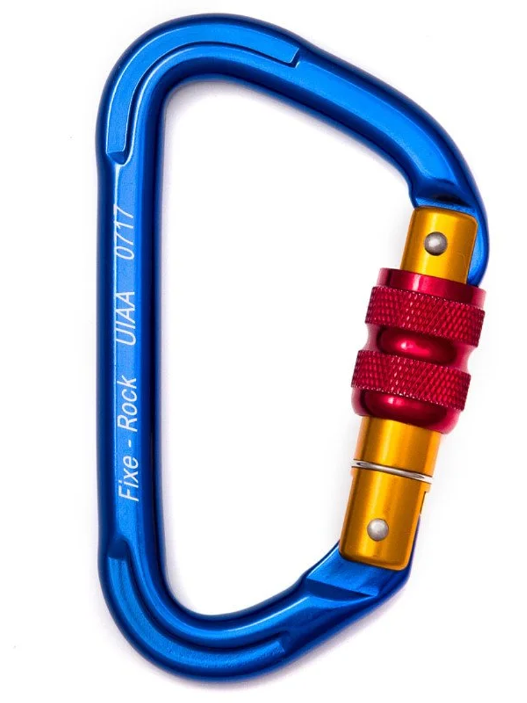 Mosquetón Aluminio Tipo D Rosca 23kN Rock 1