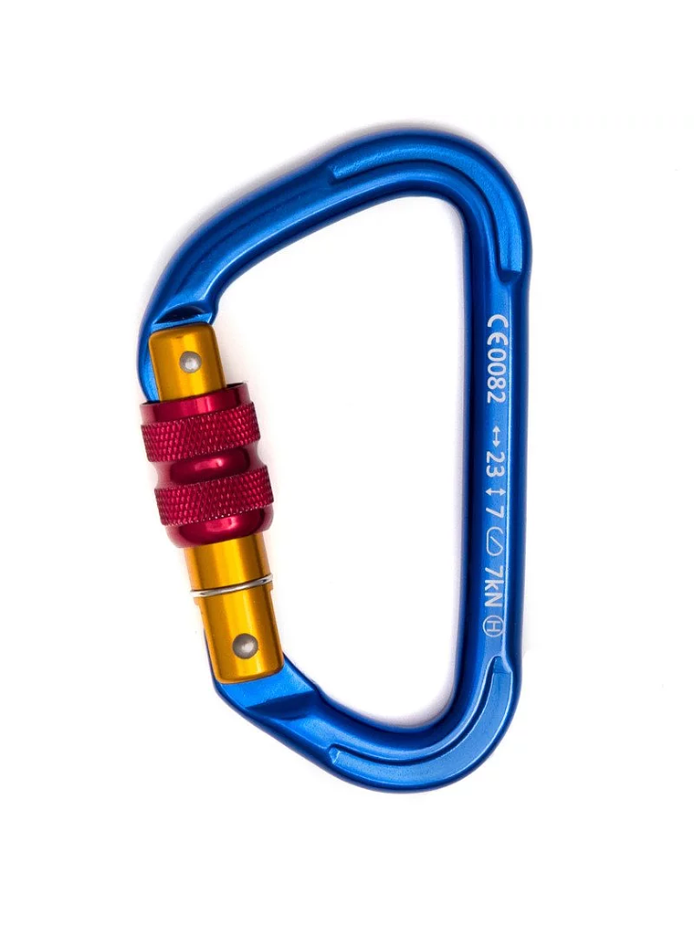 Mosquetón Aluminio Tipo D Rosca 23kN Rock-Fixe 3