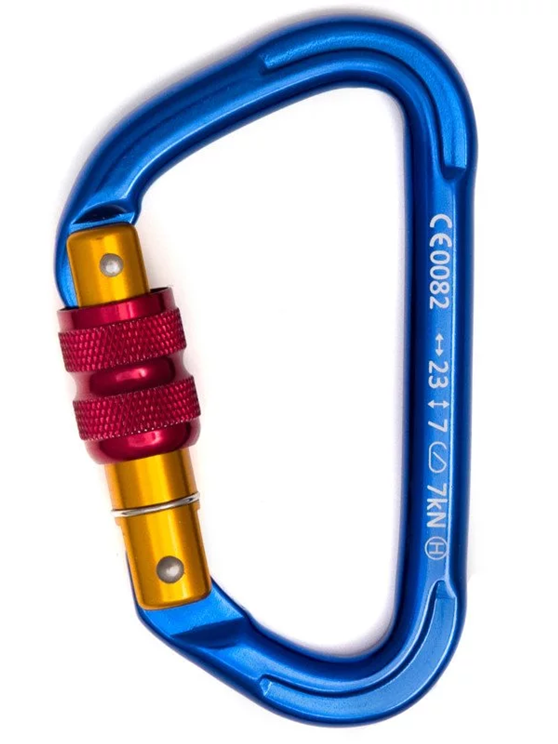 Mosquetón Aluminio Tipo D Rosca 23kN Rock 3