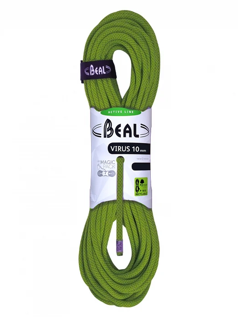 Cuerda Dinámica VIRUS 10 mm x 60 mts. Solid Green – Beal 1