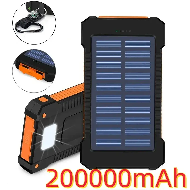 Batería Externa Solar Doble Carga Impermeable 200.000 mah 11