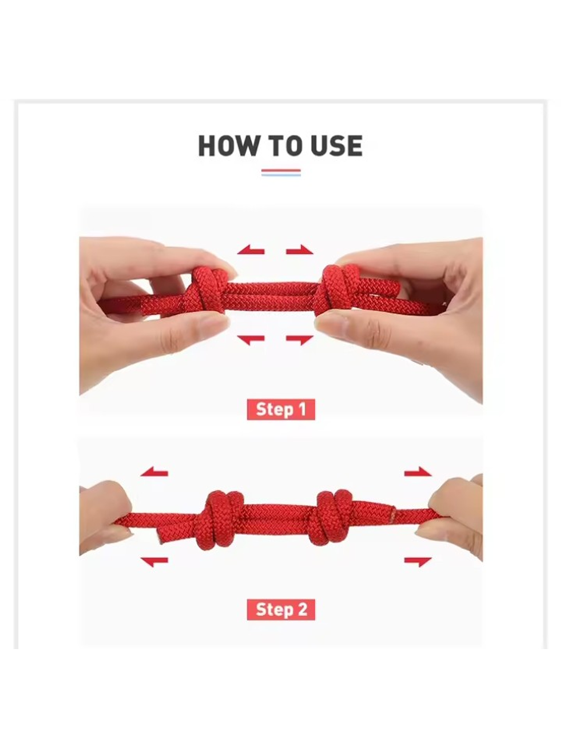 Cuerda para Nudo Prusik 120 cm (6 mm) Nylon Azul 4