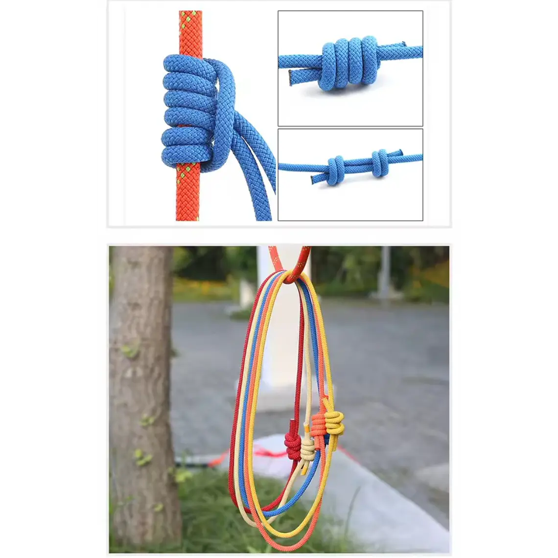 Cuerda para Nudo Prusik 120 cm (6 mm) Nylon Azul 6