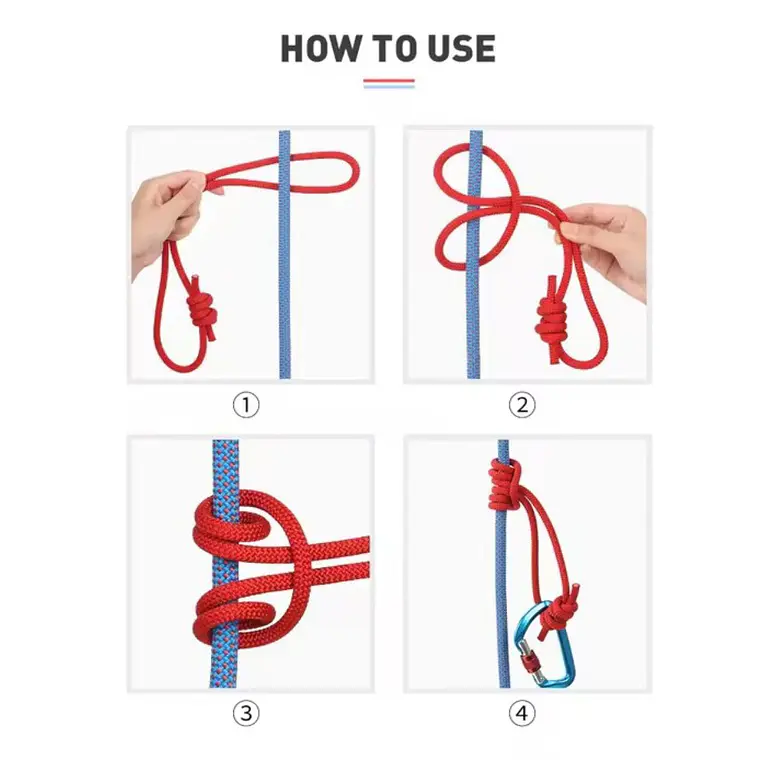 Cuerda para Nudo Prusik 120 cm (6 mm) Nylon Azul 7