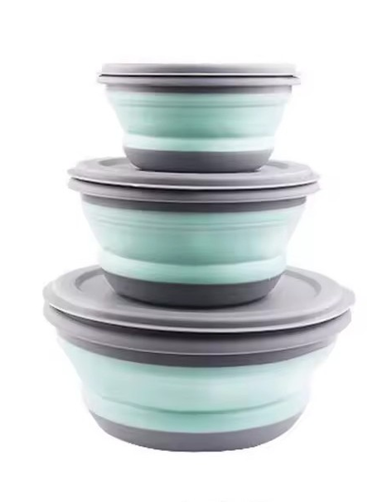 Set de Platos Plegables de Silicona para Camping y Trekking 1