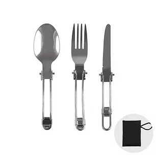 Set de Cubiertos Plegables para Camping