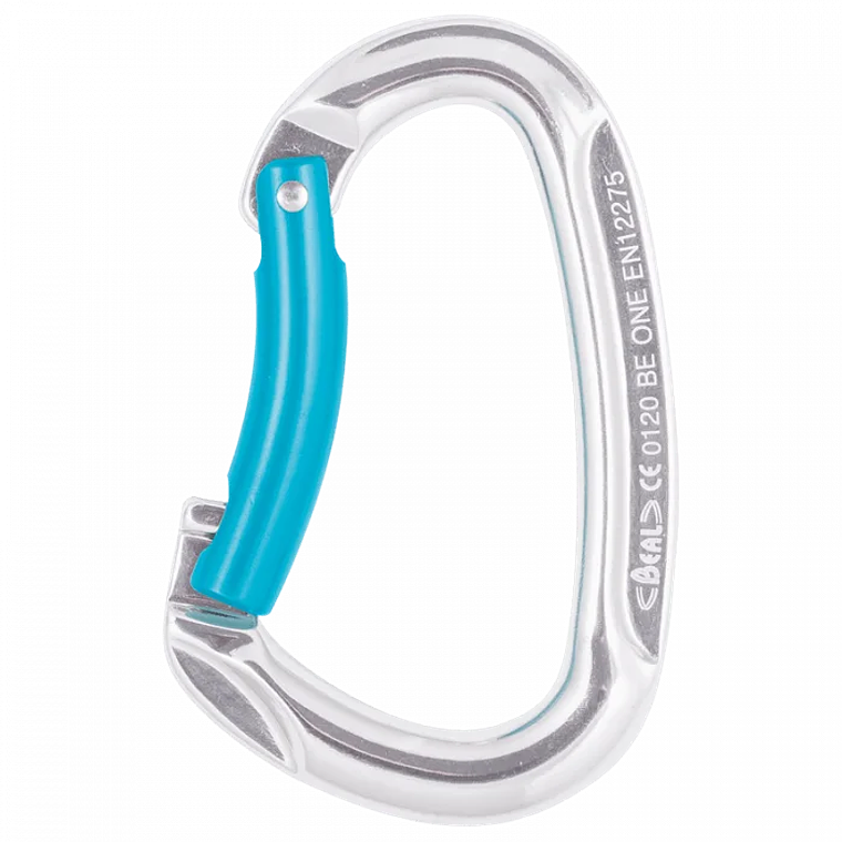 Mosquetón Sin Seguro BEAL BE ONE de Aluminio Tipo D  22 kN – Certificado  1