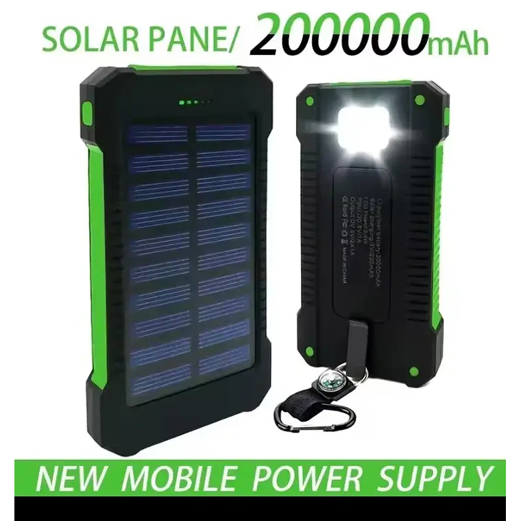 Power Bank Solar Doble Carga Impermeable 100.000 mah 10