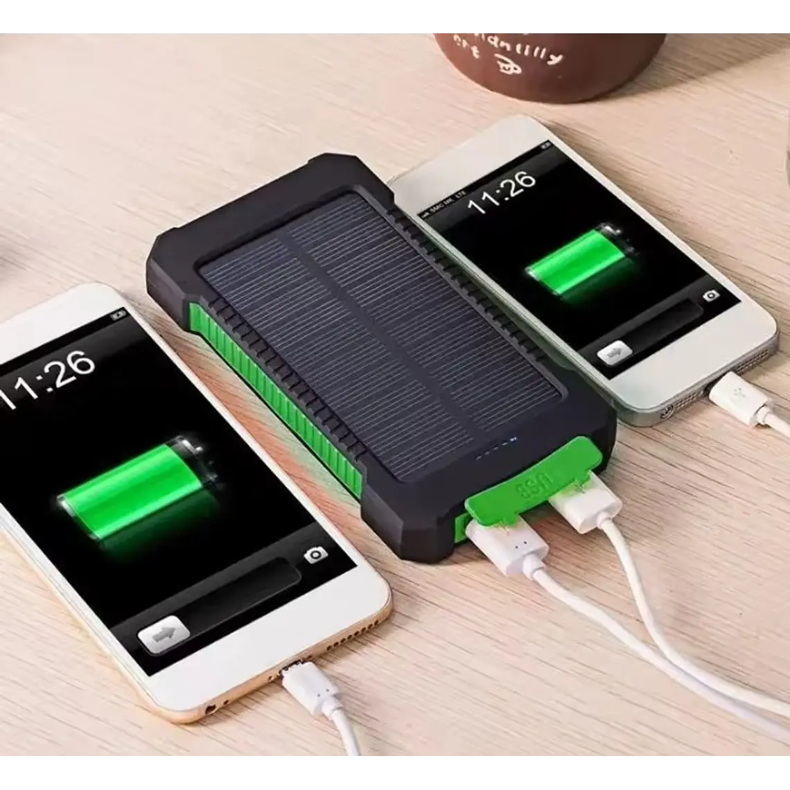 Power Bank Solar Doble Carga Impermeable 100.000 mah 12