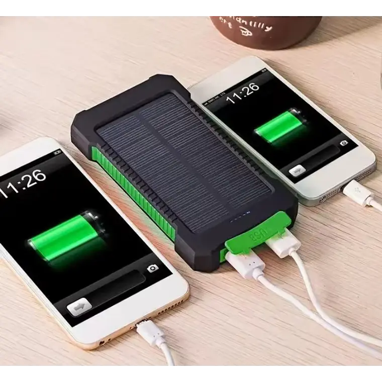 Power Bank Solar Doble Carga Impermeable 100.000 mah 12