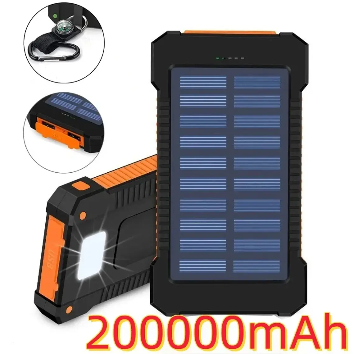 Power Bank Solar Doble Carga Impermeable 100.000 mah 11