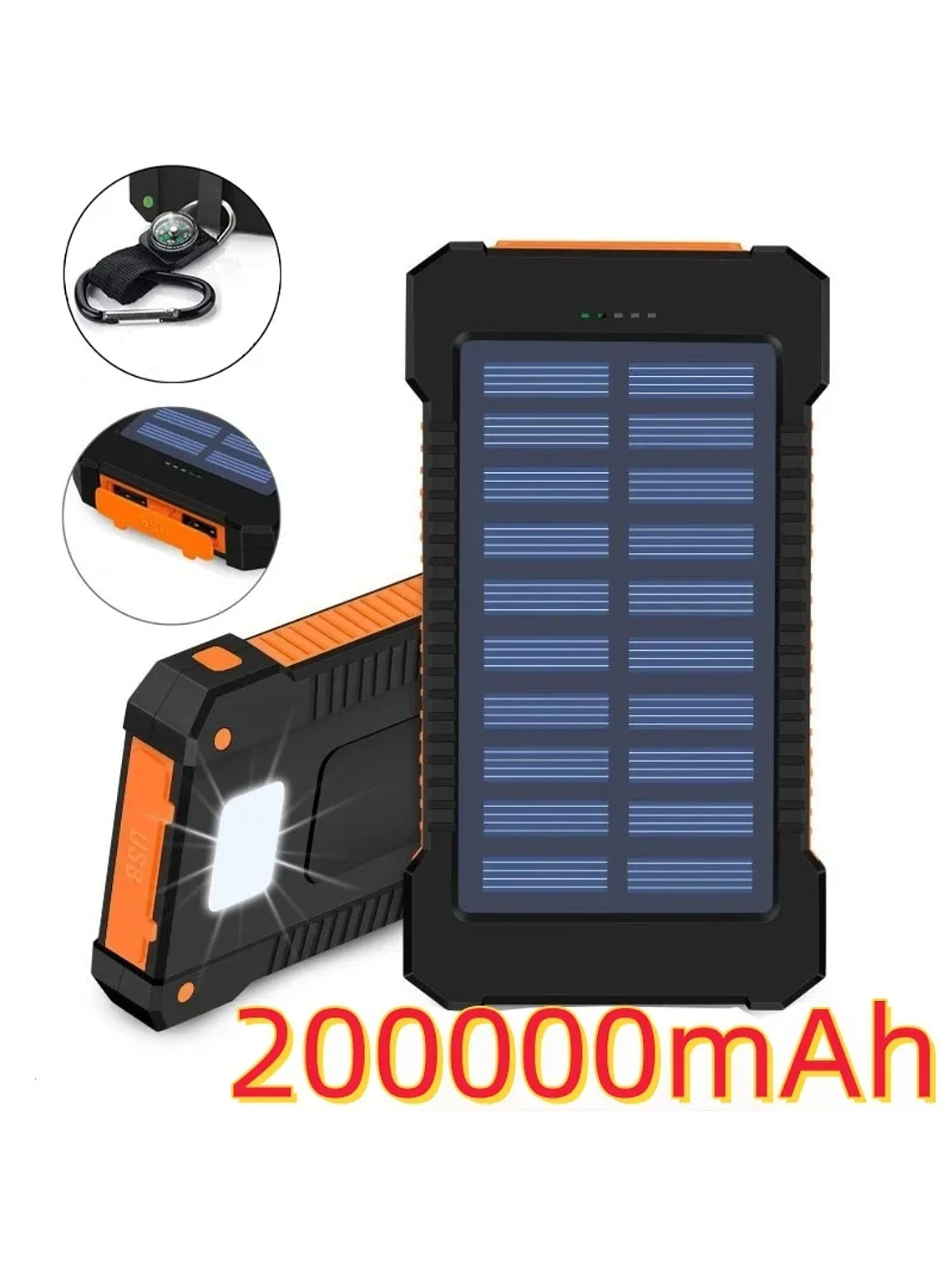 Power Bank Solar Doble Carga Impermeable 100.000 mah 11