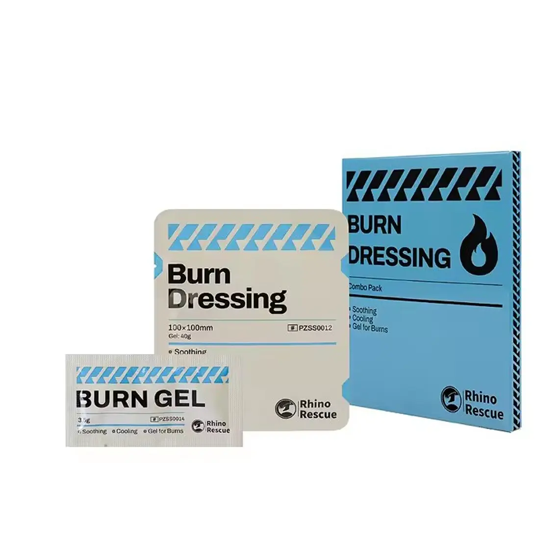 Pack Gel para Quemaduras con Apósito Rhino Rescue 4