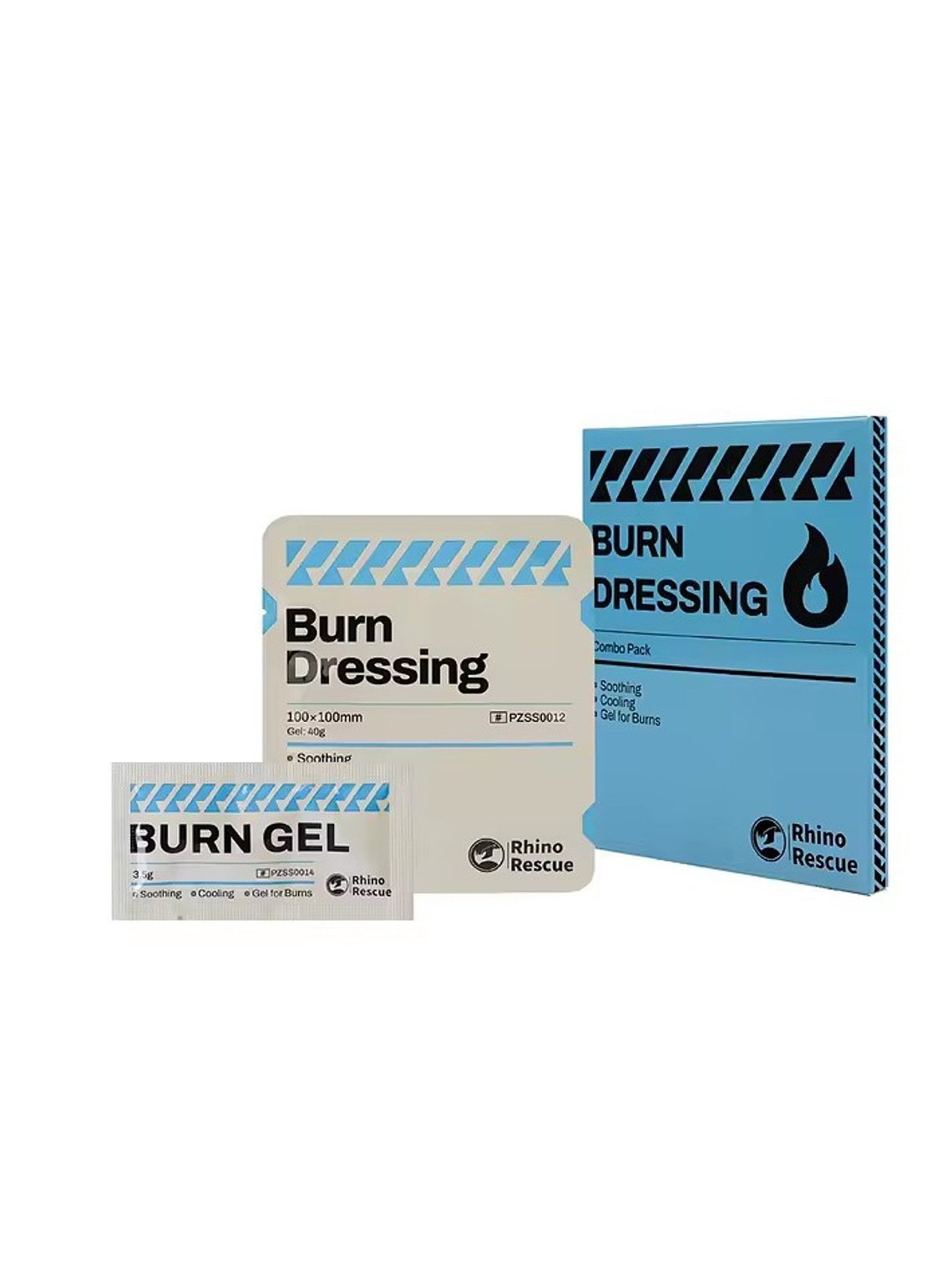 Pack Gel para Quemaduras con Apósito Rhino Rescue 4