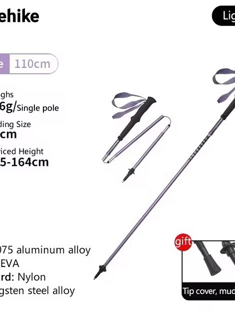 Bastones Plegables Naturehike Lightwind Pro Purple 6