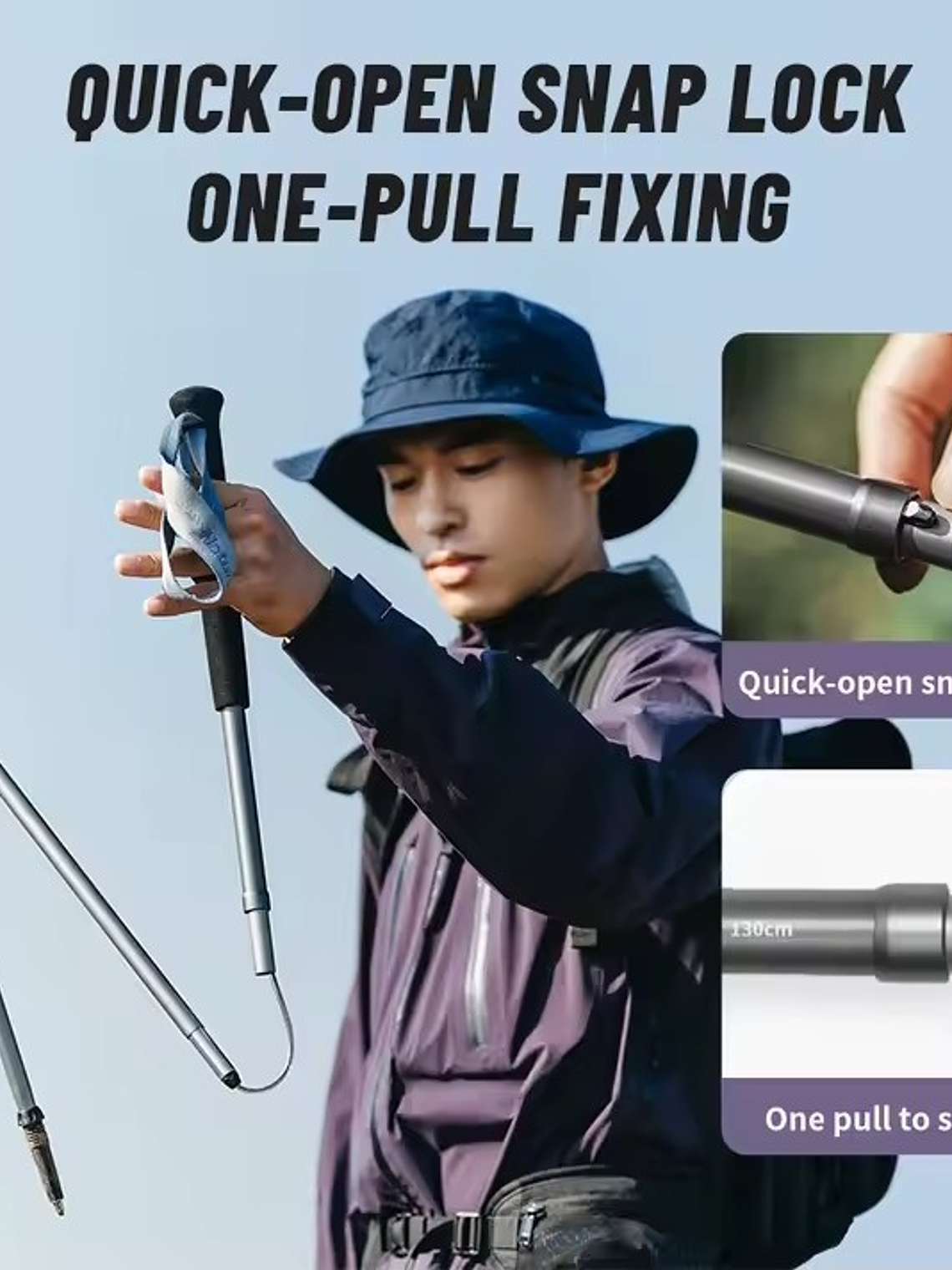 Bastones Plegables Naturehike Lightwind Pro Purple 8