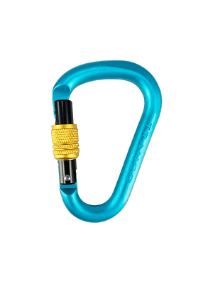 Mosquetón HMS Screwlock Trango Regulock Cyan para Escalada