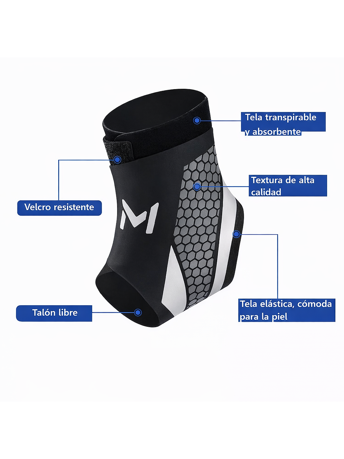 Tobillera de Compresión Elástica – Soporte y Estabilizador de Tobillo Deportivo 3