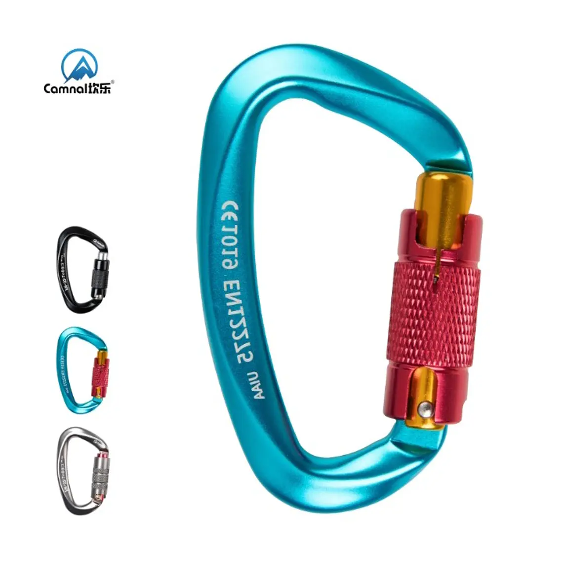 Mosquetón Tipo D con Seguro de Rosca 25 kN Certificado CE y UIAA/Camnal 6