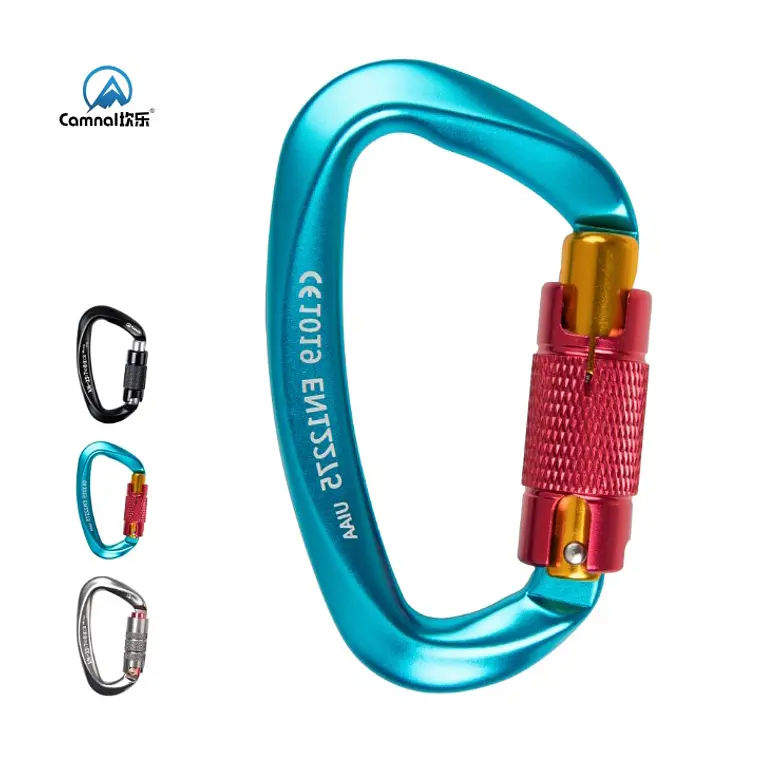 Mosquetón Tipo D con Seguro de Rosca 25 kN Certificado CE y UIAA/Camnal 6