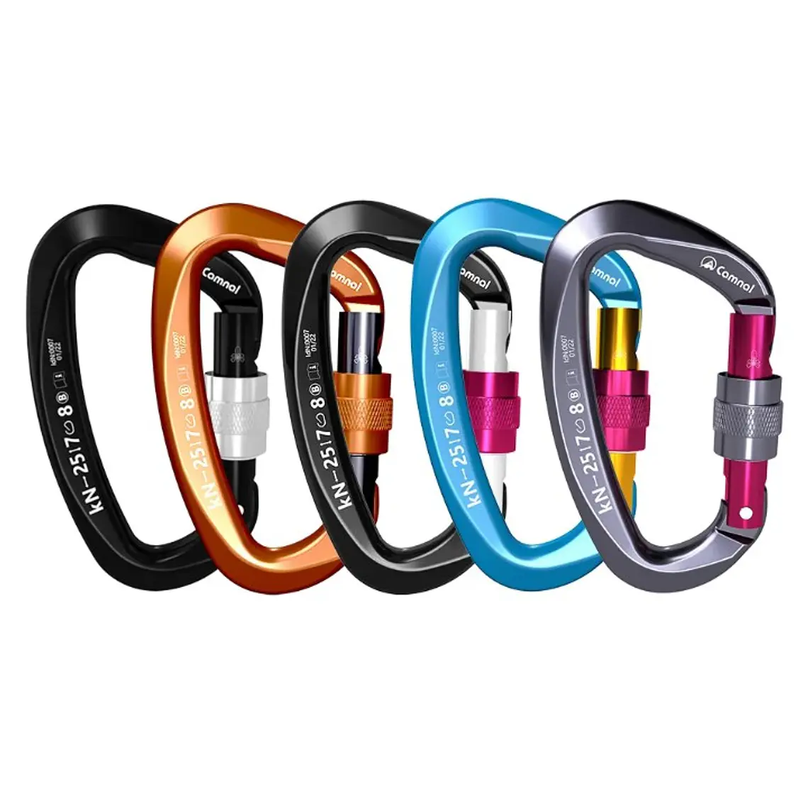 Mosquetón Tipo D con Seguro de Rosca 25 kN Certificado CE y UIAA/Camnal 1