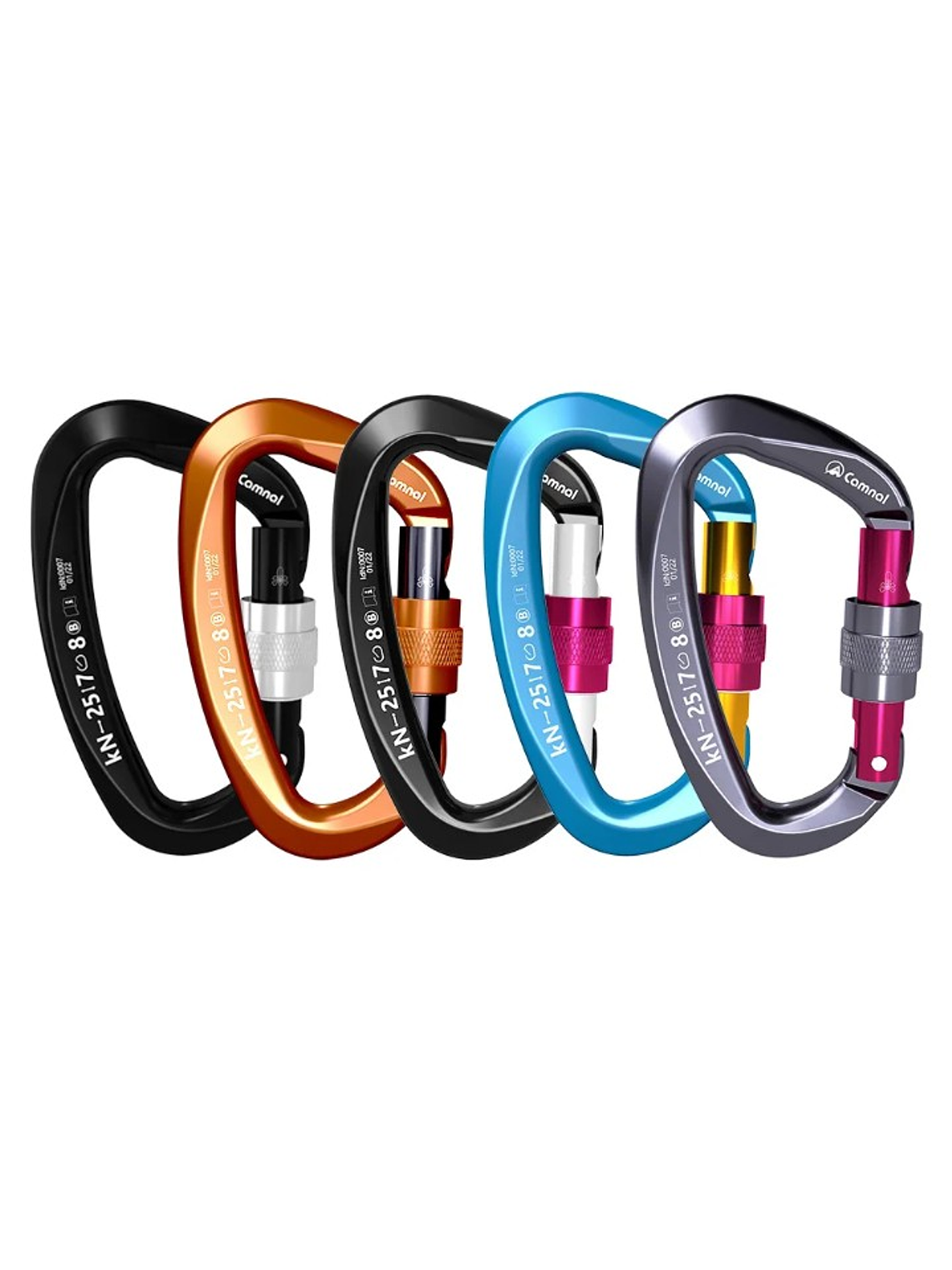 Mosquetón Tipo D con Seguro de Rosca 25 kN Certificado CE y UIAA/Camnal 1