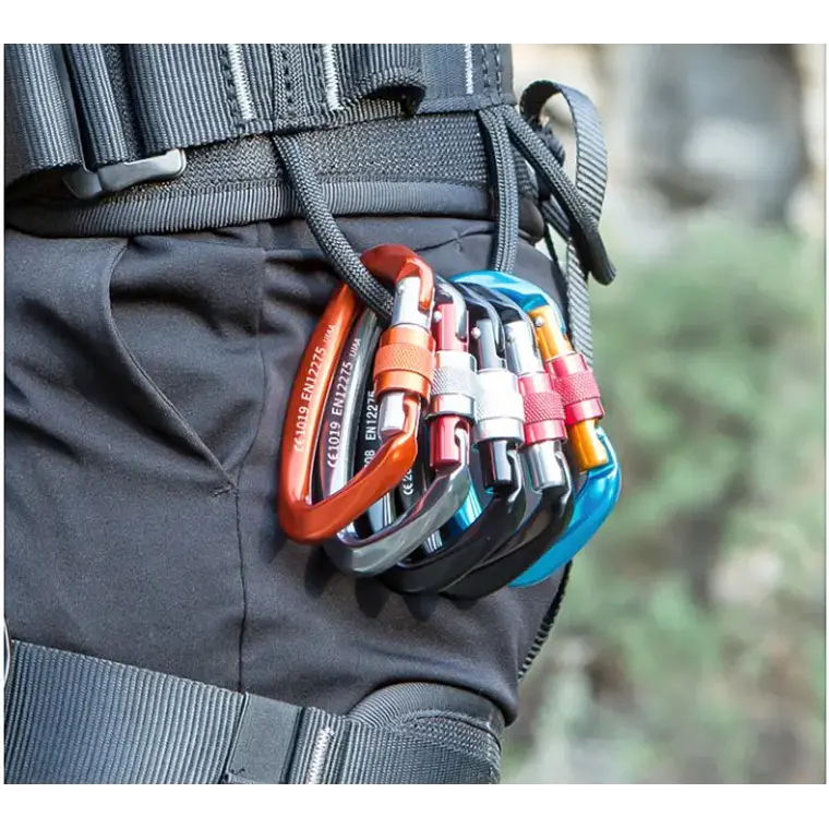 Mosquetón Tipo D con Seguro de Rosca 25 kN Certificado CE y UIAA/Camnal 4