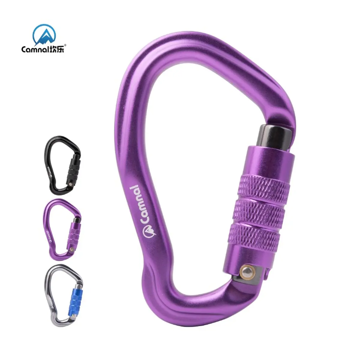 Mosquetón Automático Certificado 23kN Morado | Camnal 3