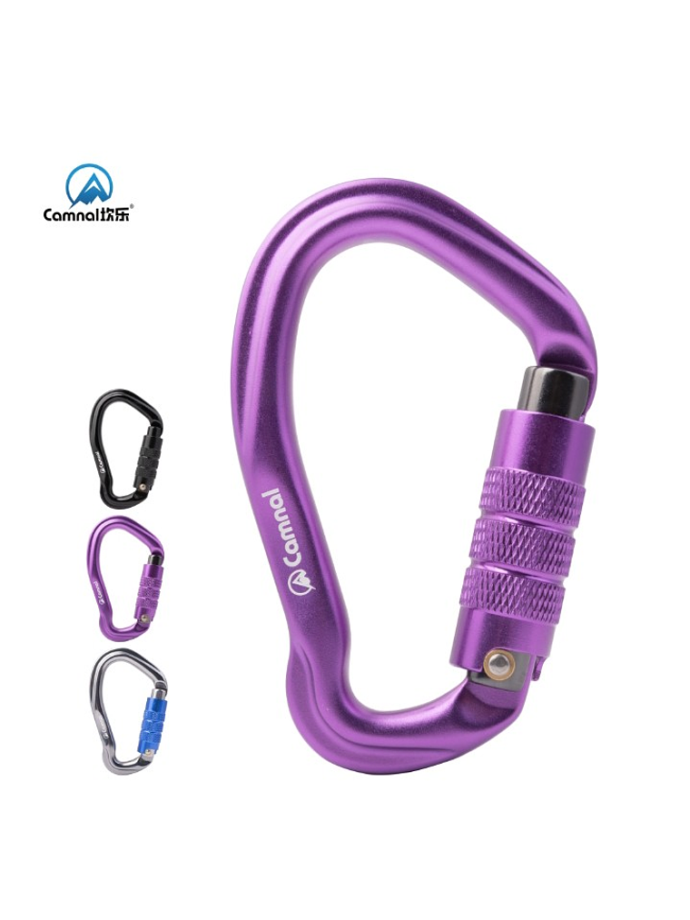 Mosquetón Automático Certificado 23kN Morado | Camnal 3