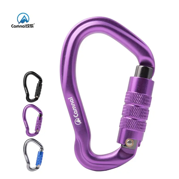 Mosquetón Automático Certificado 23kN Morado | Camnal 3