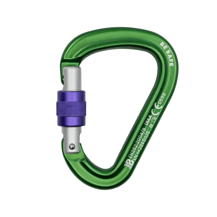 Mosquetón HMS Beal Be Safe Screw 28 kN Verde | Nevasol 1